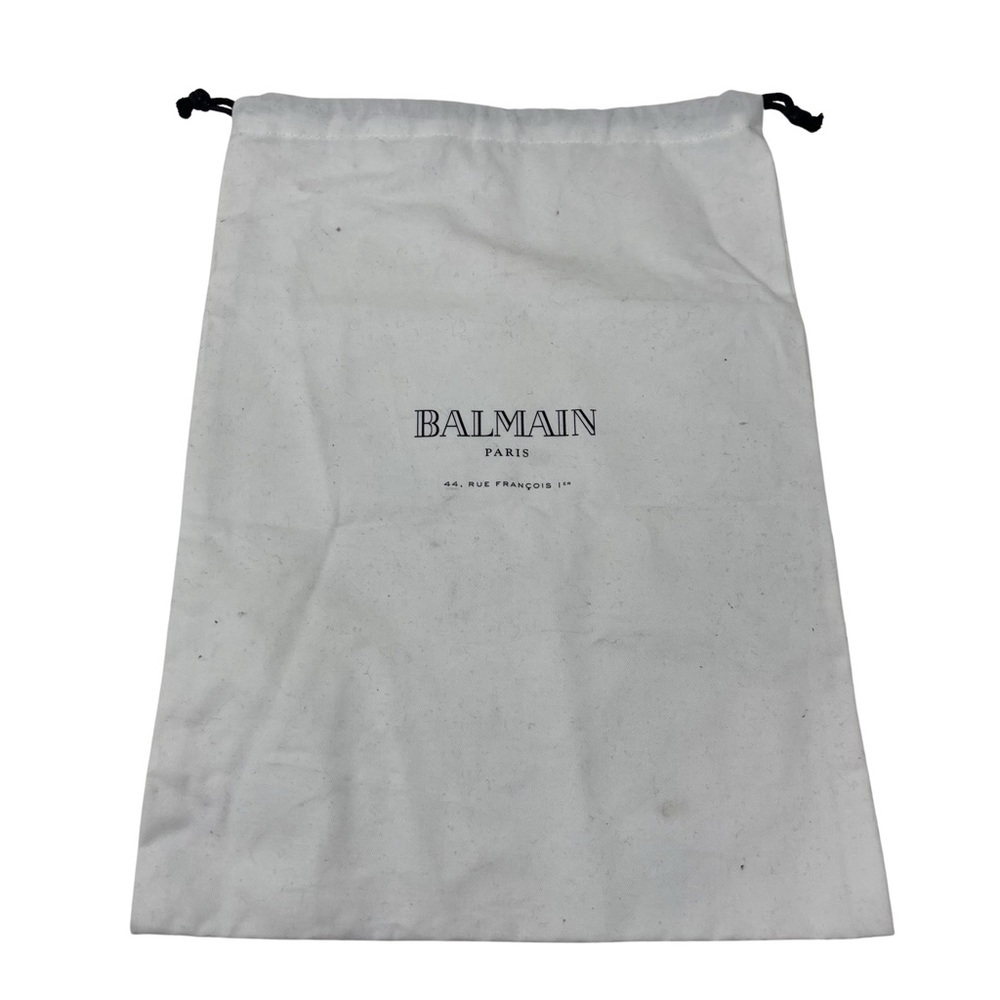 Balmain white shoe dust bag